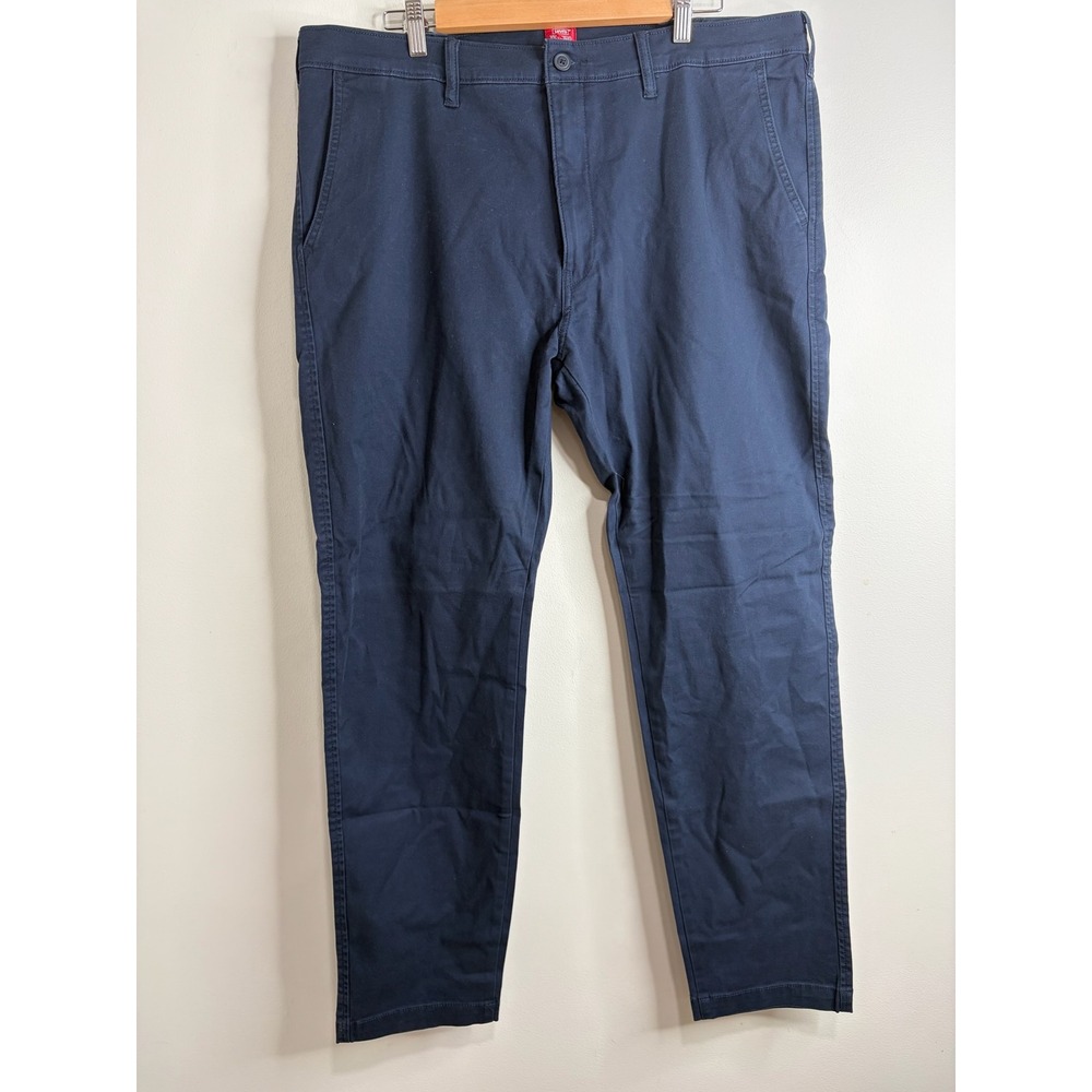 Levis XX Chino Pants Mens 38x32 Navy Blue Slim Taper Preppy Workwear Classic